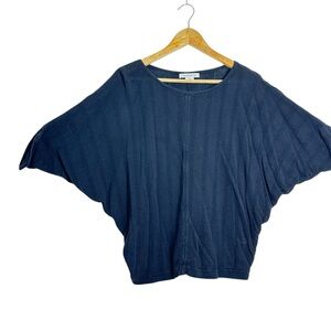 Liz Claiborne Viscose Blend  Black Wide Sleeve Blouse